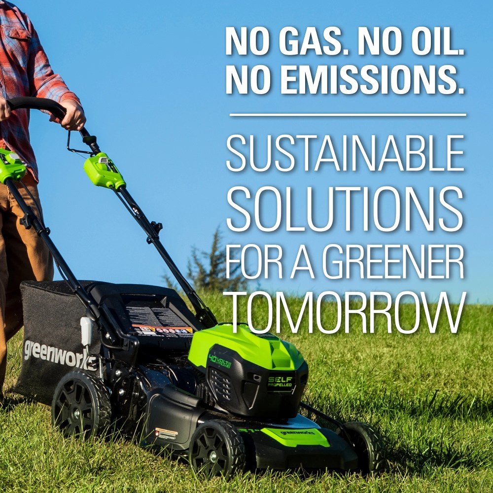 Greenworks 40V 21" Brushless Self Propelled Lawn Mower with 5.0 Ah Battery and Charger 2516402 - Image 4