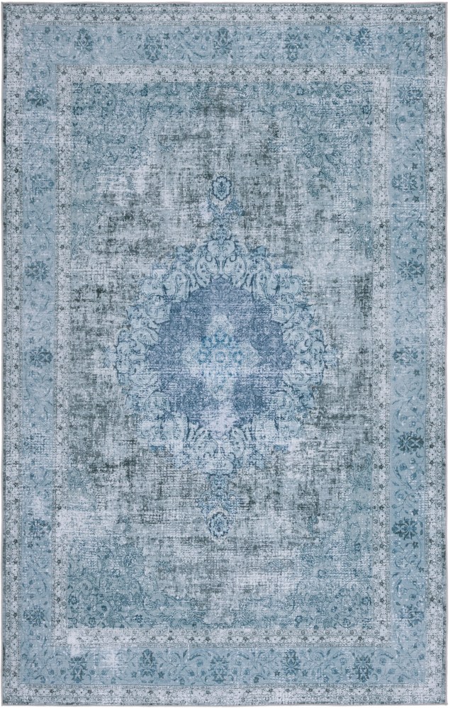 SAFAVIEH Tucson Donovan Traditional Machine Washable Area Rug, 5" x 8", Green - Image 8