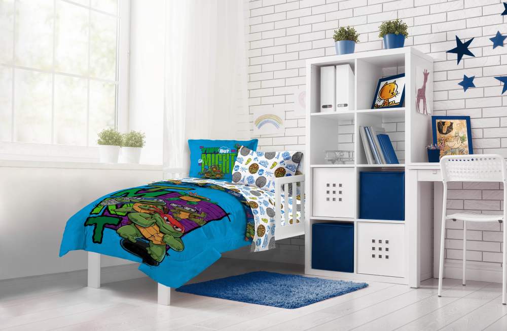 Paramount Nickelodeon TMNT Mini Mutants 5 Piece Twin Bed Set with Sham, 100 Micofiber