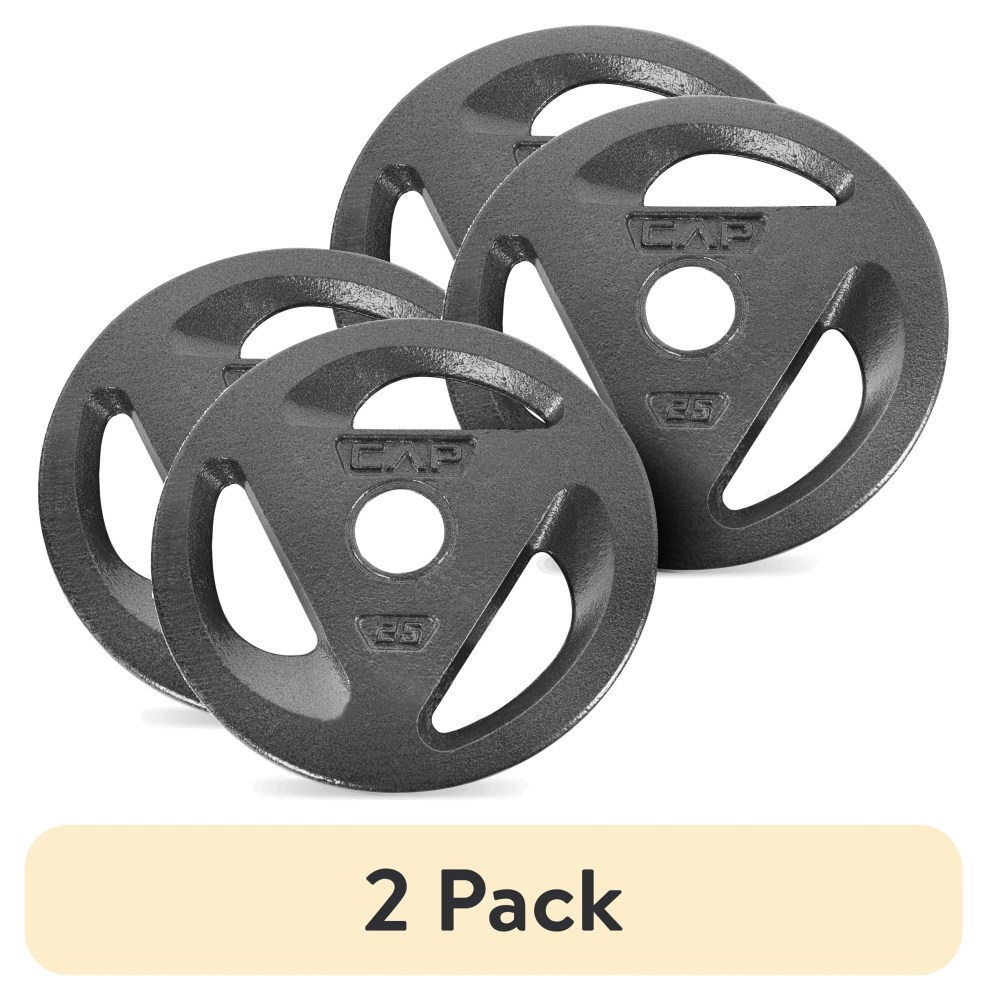 (2 pack) CAP Barbell 50lb Olympic Grip Plate Weight Set (252)