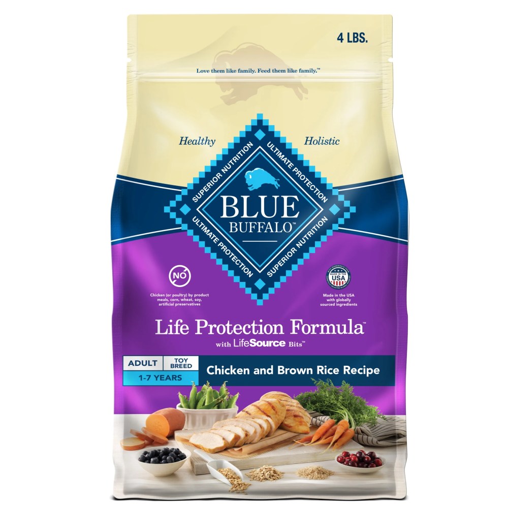 (5 pack) Blue Buffalo Life Protection Formula Toy Breed Dry Dog Food Chicken & Brown Rice 4 lbs. - Image 2