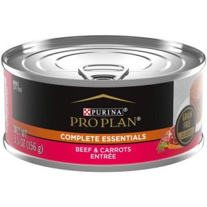 Purina Pro Plan,  Grain-Free Beef & Carrots Entree,  Wet Cat Food,  5.5 oz Cans,  24 Pack