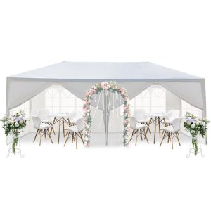 Zimtown 10'x20" Wedding Party Canopy Tent 6 Removable Sidewalls with Windows