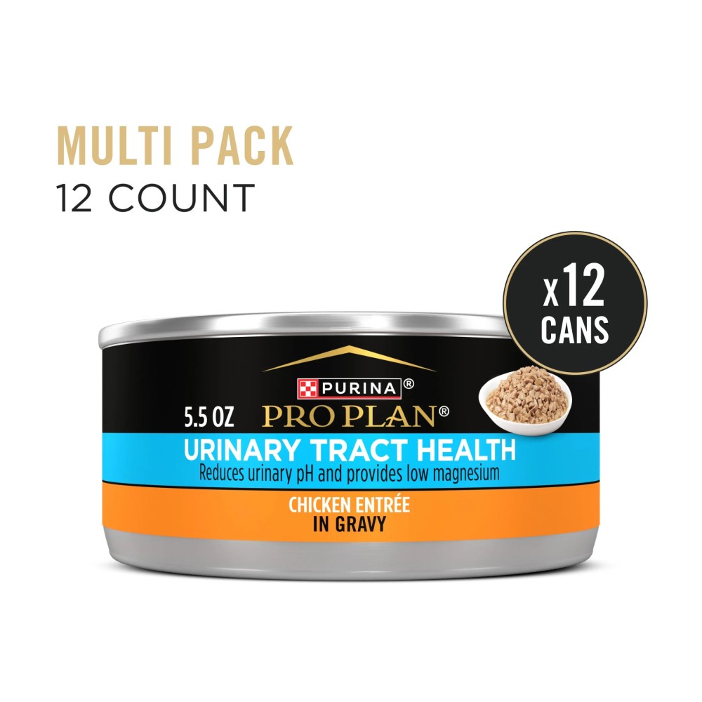 Purina Pro Plan Urinary Tract Health, Chicken Entree in Gravy, Wet Cat Food, 5.5 oz Can (12 Count) - Image 2