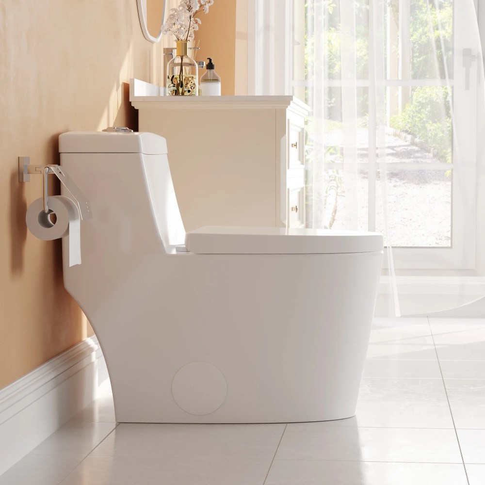 DeerValley Prism DV-1F52636 Dual-Flush Elongated One-Piece Toilet with Glazed Surface (Seat Included) - Image 5