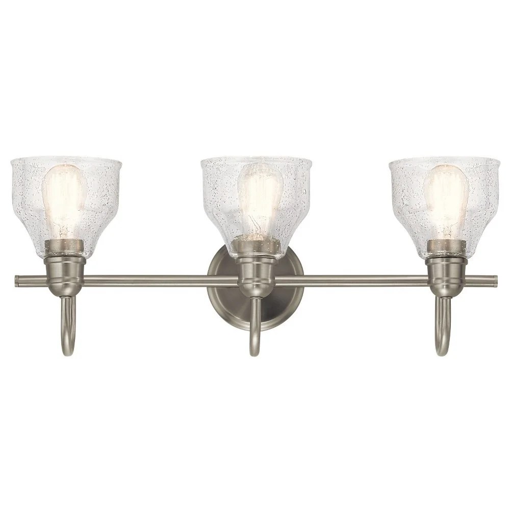 45973NBR Kichler Lighting Avery - 3 Light Bath Vanity Approved for Damp Locations - with Vintage Industrial inspirations - 9.25 inches tall by 24 - Image 9
