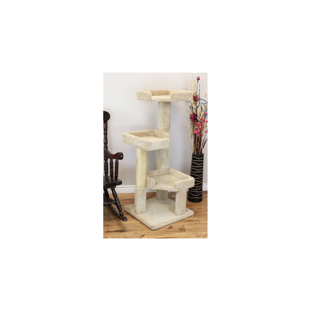 New Cat Condos 51" Solid Wood Large Cat Tree - Image 5