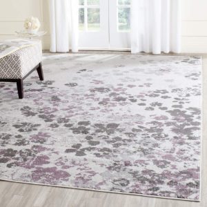 SAFAVIEH Adirondack Jermaine Abstract Area Rug, Ivory/Purple, 8" x 10"