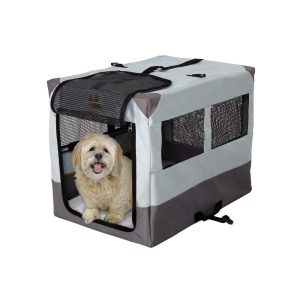 MidWest Homes for Pets Canine Camper,  steel frame,  soft-sided,  mesh windows,  30-inch,  Gray