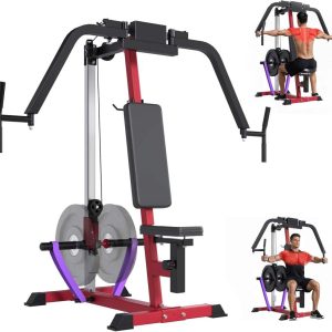 AECOJOY Chest Fly Machine, PEC Deck and Reverse Delt Machine with 450 lb Capacity, Adjustable Upper Body Workout Equipment for Home Gym