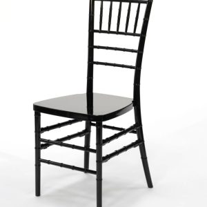 Chair - Chiavari Wood - Black/Black Cushion (4/Box)