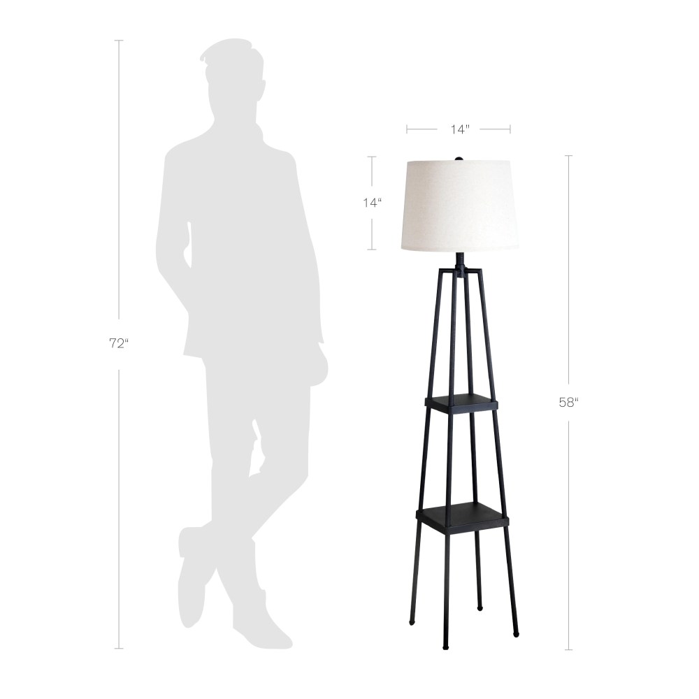 Sawyer Etagere Floor Lamp - Black - Image 11