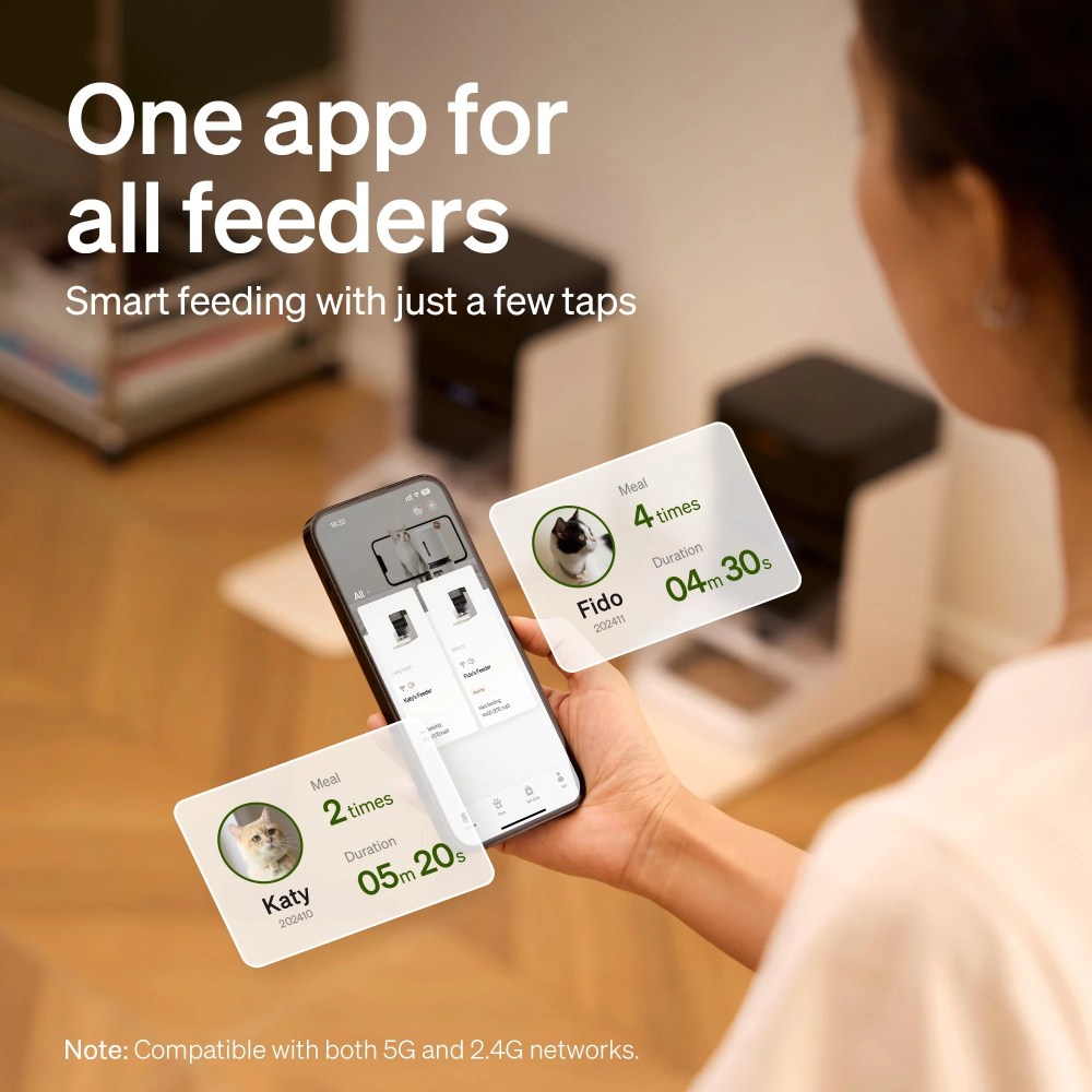 PETLIBRO Smart Auto Cat Feeder, RFID Sensor, 5G Wi-Fi, 3L Dry Food Dispenser, App Control, Light Collar Tag - Image 6
