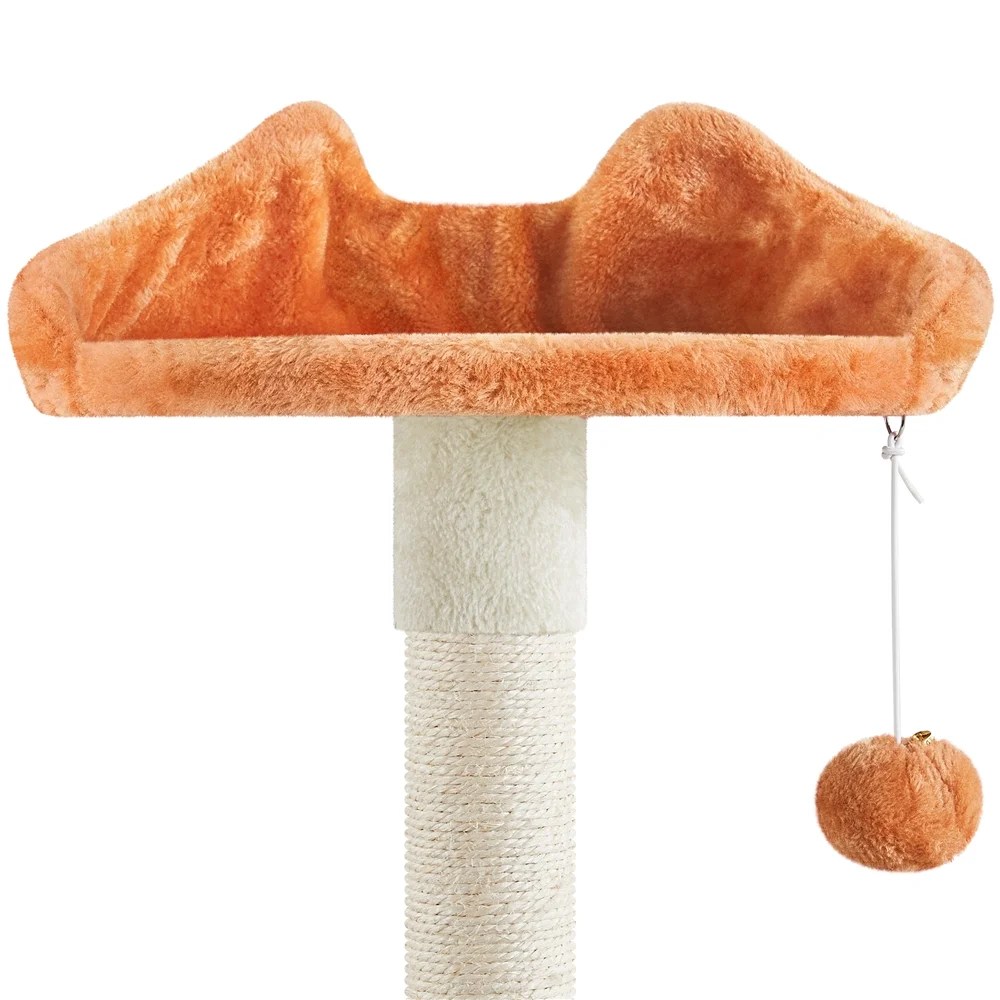 Yaheetech 65"H Cat Tree Paw-Shaped Play Tower, Beige - Image 5