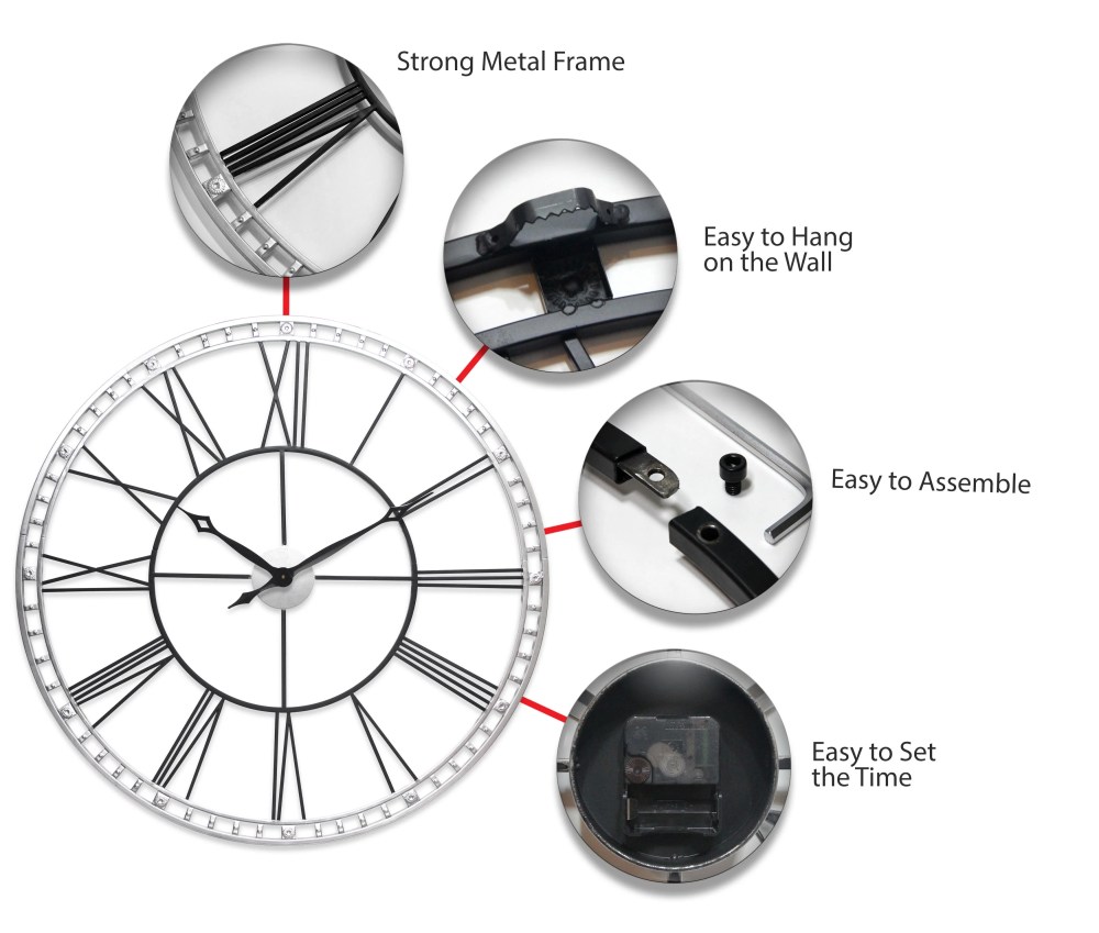 Infinity Instruments The Tower XXL Wall Clock - Image 4