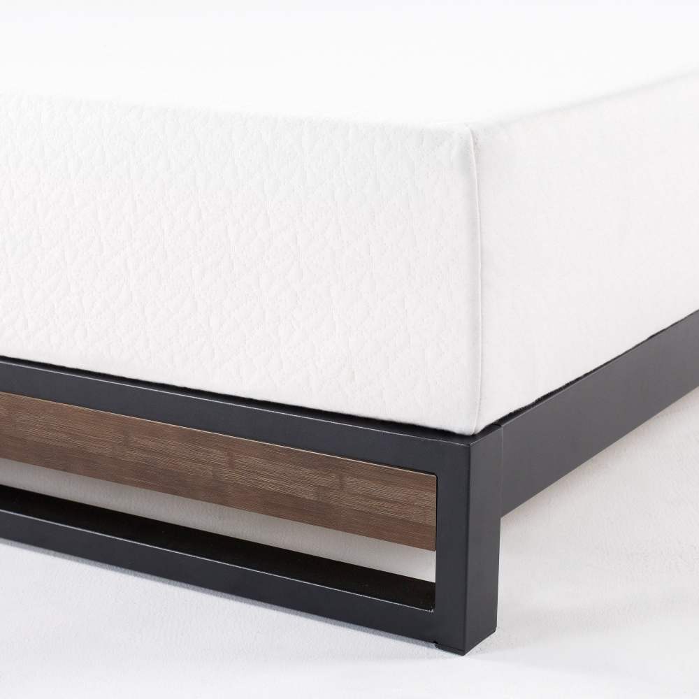 Zinus Good Design Winner Suzanne 6" Bamboo and Metal Platform Bed - Grey Wash, Twin - Image 6