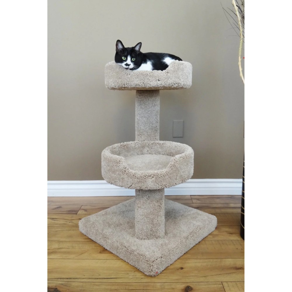 New Cat Condos Prestige Cat Trees Solid Wood Cat Sleeper-Color:Beige - Image 2