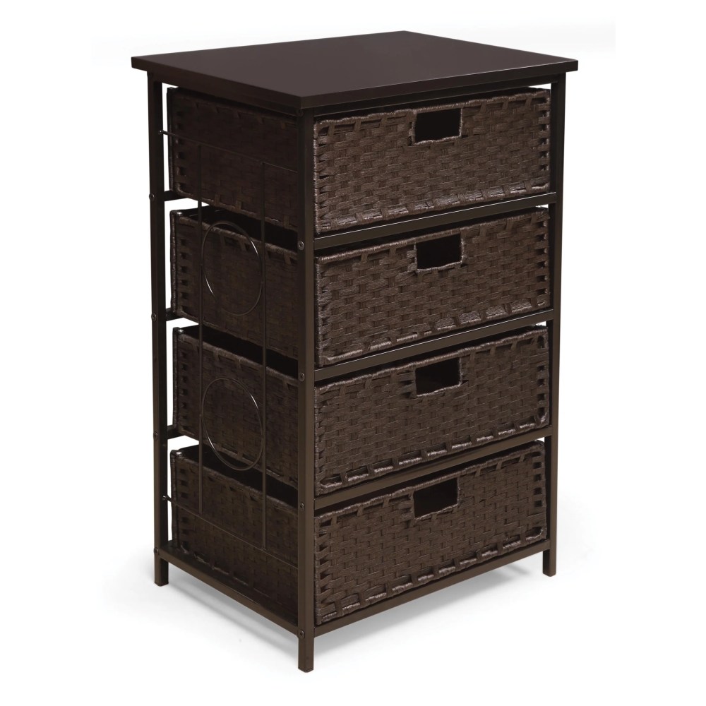 Badger Basket August Collection Tall Four Basket Storage Unit - Espresso - Image 2