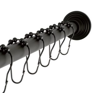 Kingston Brass SCC2715 Adjustable Shower Rod and Shower Ring Set, Oil Rubbed Bronze