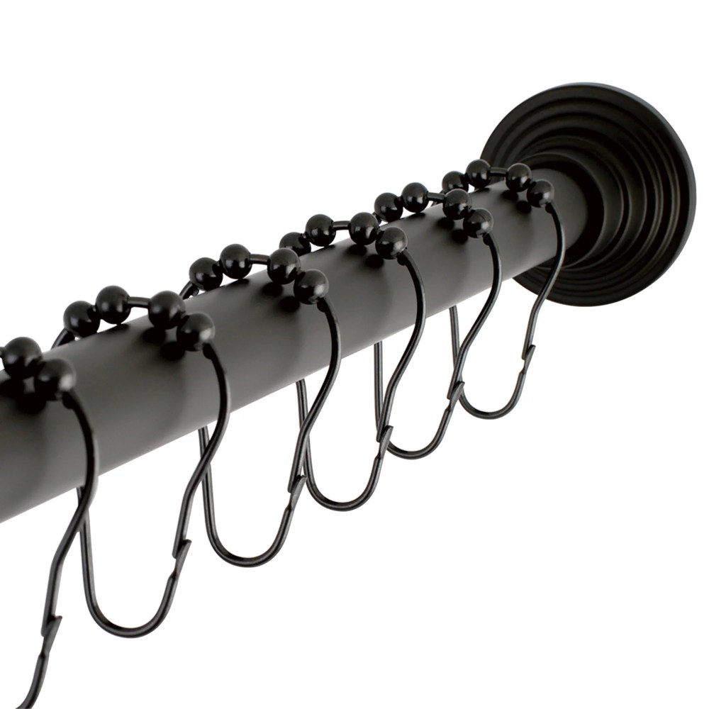 Kingston Brass SCC2715 Adjustable Shower Rod and Shower Ring Set, Oil Rubbed Bronze