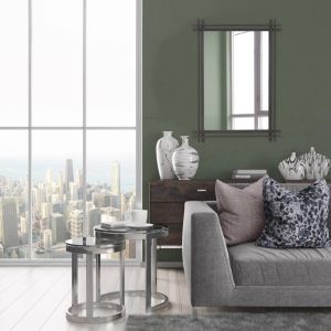Tyler Dillon Clarke Rectangular Iron Frame Wall Mirror