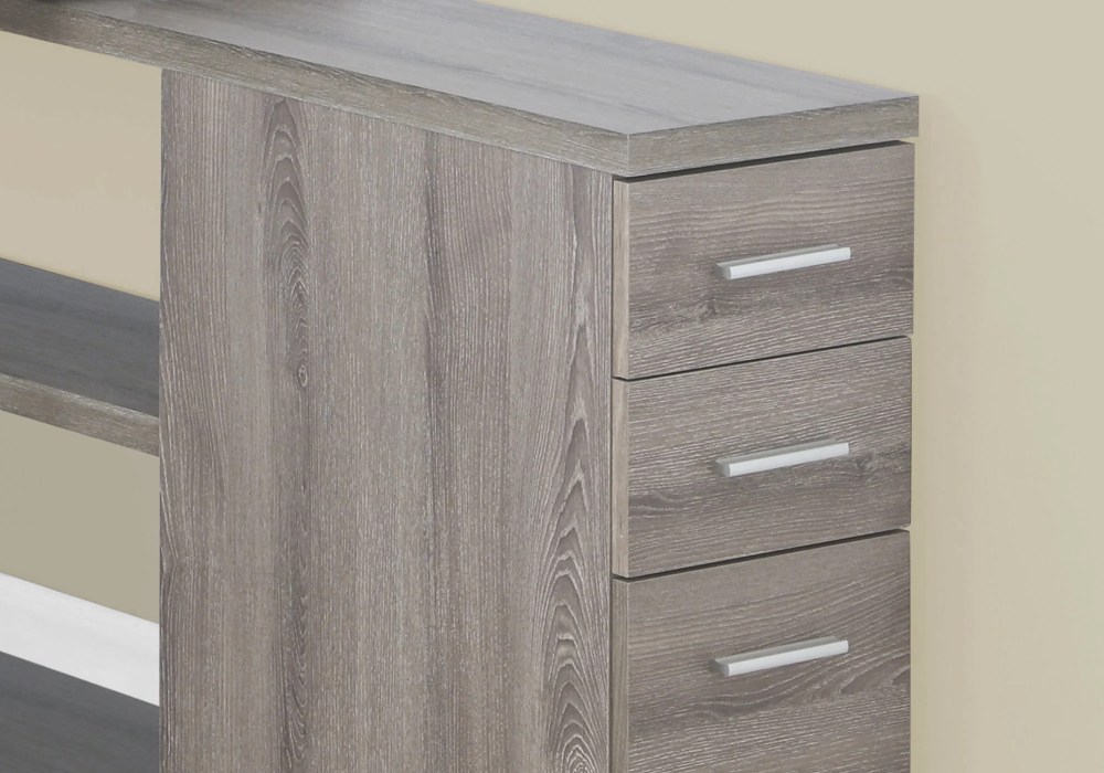Monarch Specialties Computer Desk, L-Shaped, Corner, 3 Drawers, 2 Open Shelves Leg, 47"L X 47"W - Image 2