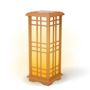 Techko Solar Zen Lantern-Amber or White Light (24.5"high)