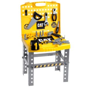 CAT: Foldable Workbench - Transportable Tool Shop, Pretend Play Tool Play Set, for Kids Ages 3