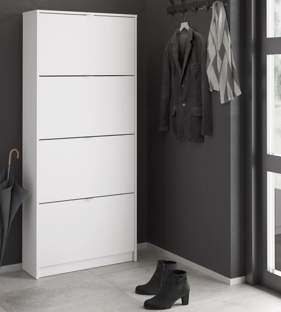 Tvilum Bright 4 Drawer Shoe Storage Cabinet, White - Image 11