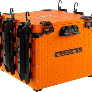 YakAttack BlackPak Pro 16" x 16" Fishing Crate W/ 6 Rod Holders - Orange