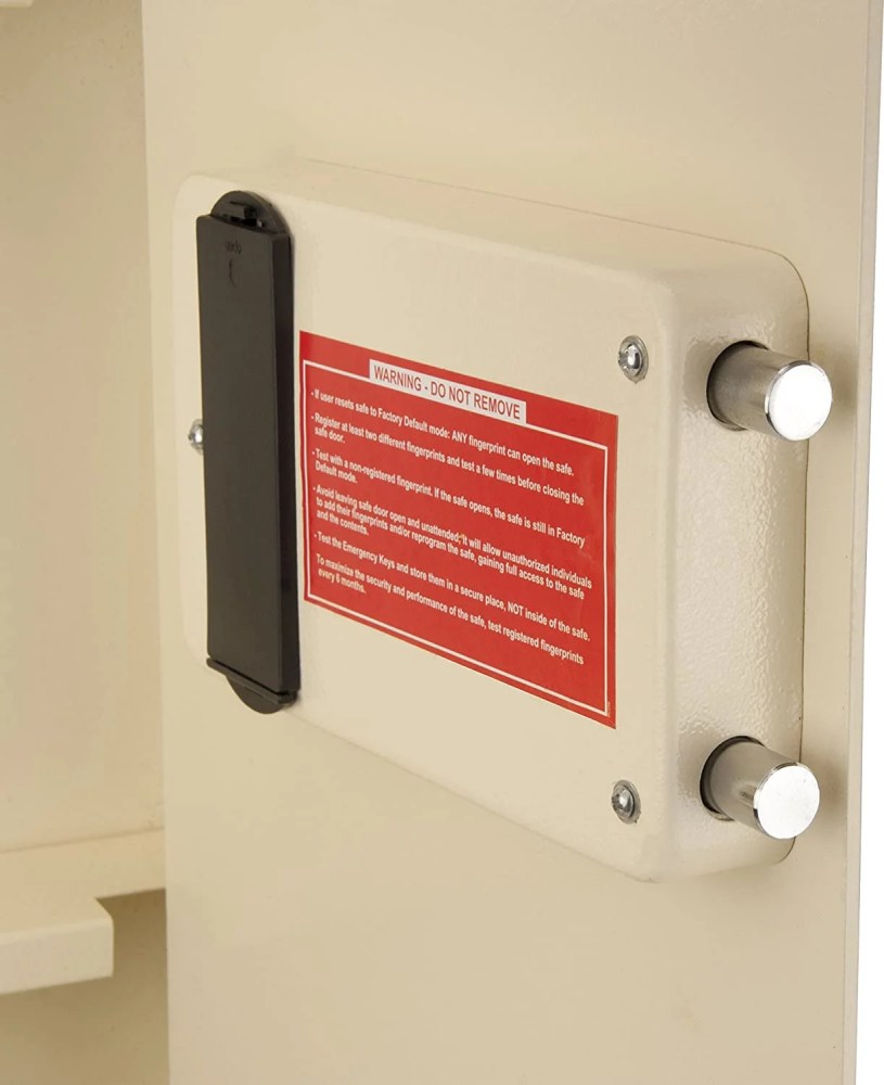 Barska 0.82 Cubic Ft Beige Color Large Biometric Wall Safe - Image 4