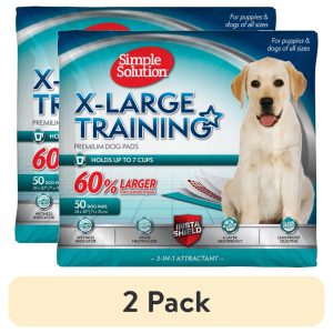 (2 pack) Simple Solution Super Absorbent Training Pads for Dogs - XL - 28" x 30" - 50 Count