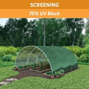 Coolaroo Privacy Screen Shade Fabric with 70 UV Block Protection for Fence, Carports, Balcony, Wind Block, Car Protection, 6" x 100", Forest Green