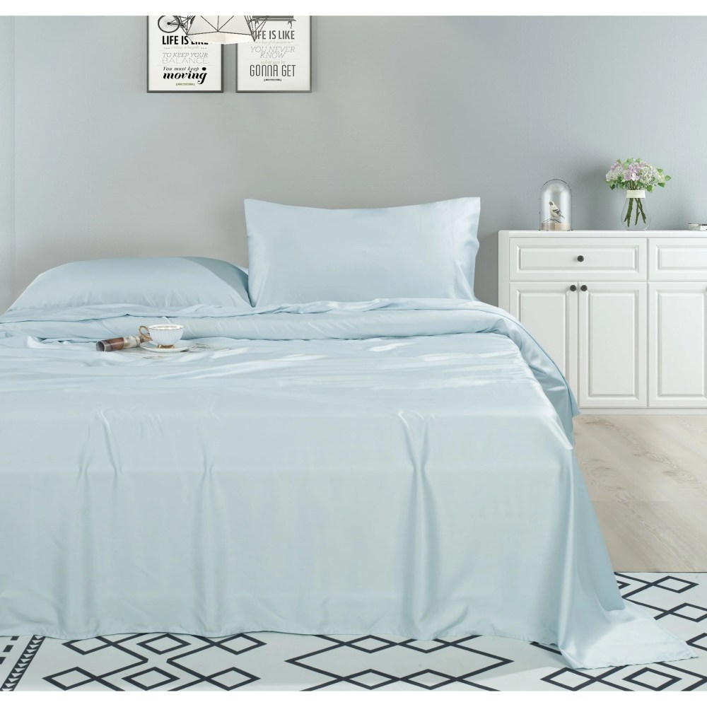 Fabstyles Metro 100 Viscose 4 Piece Sheet Set Silky Soft and Breathable - Image 2