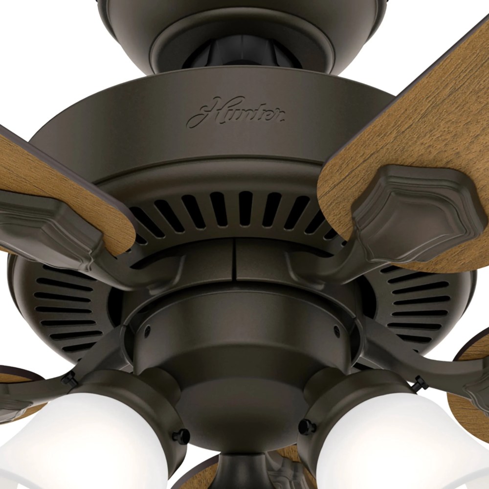 Hunter - Swanson Indoor Ceiling Fan With Light, 44-inch, New Bronze, Traditional-style, 3-speed WhisperWind Motor, 50881, for living rooms, bedrooms, home offices, kitchens - Image 14