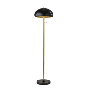 Adesso Home Cap Floor Lamp in Black Color made of Metal