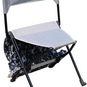 Zenree Portable Durable Folding Backpack Chair, Grey - Ideal for Camping, Sporting Events, Outdoor Recreation - Use for Reading, Lounging, or Campfire