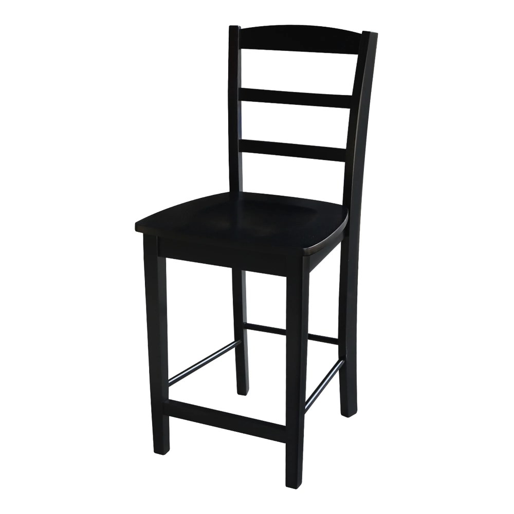 International Concepts Solid Wood Madrid Counter Height Dining Stool - 24" Seat Height