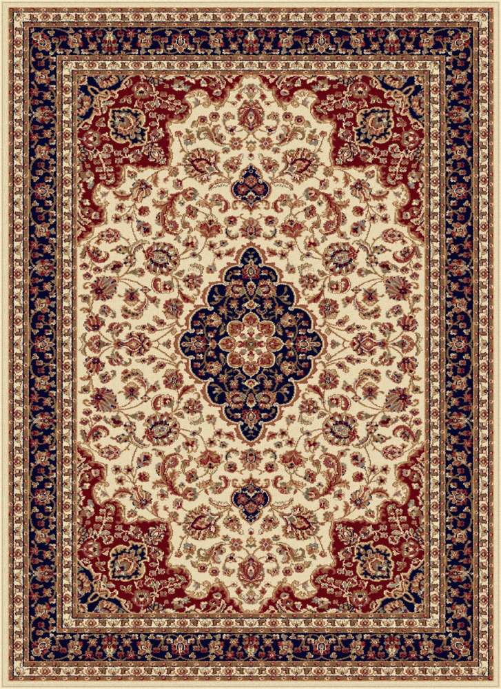 Tayse Sensation Area Rug 4782 IVORY Traditional Ivory Bordered Medallion 7" 10" x 10" 3" Rectangle
