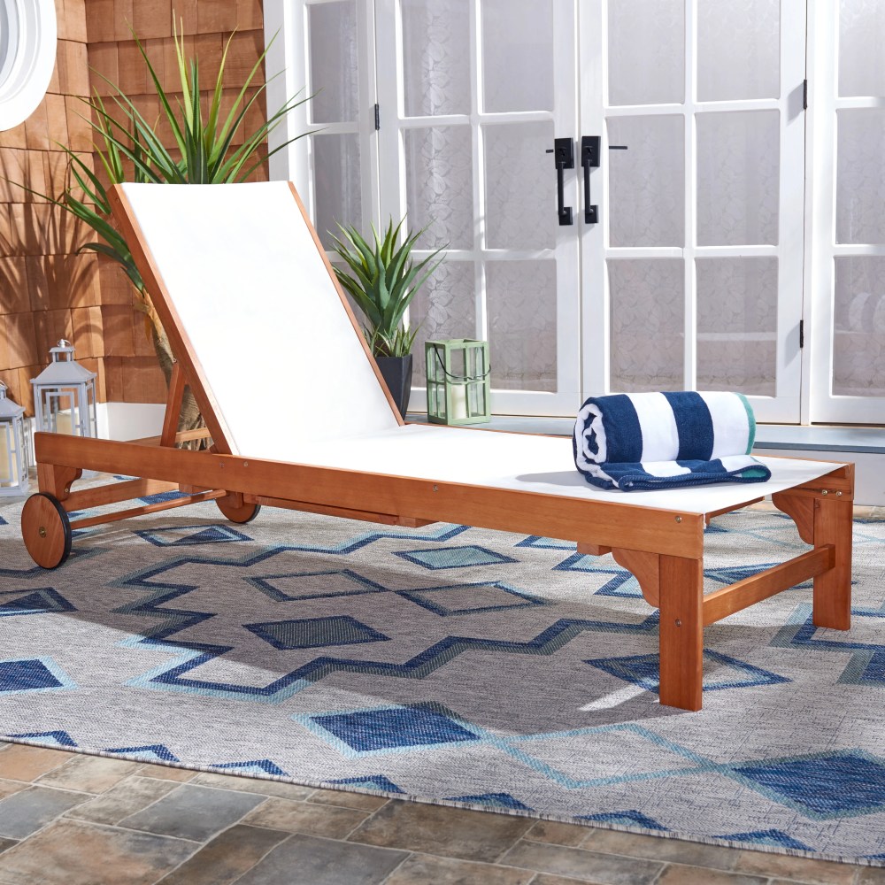 Safavieh Ralden Outdoor Patio Sunlounger - Natural/Beige - Image 12
