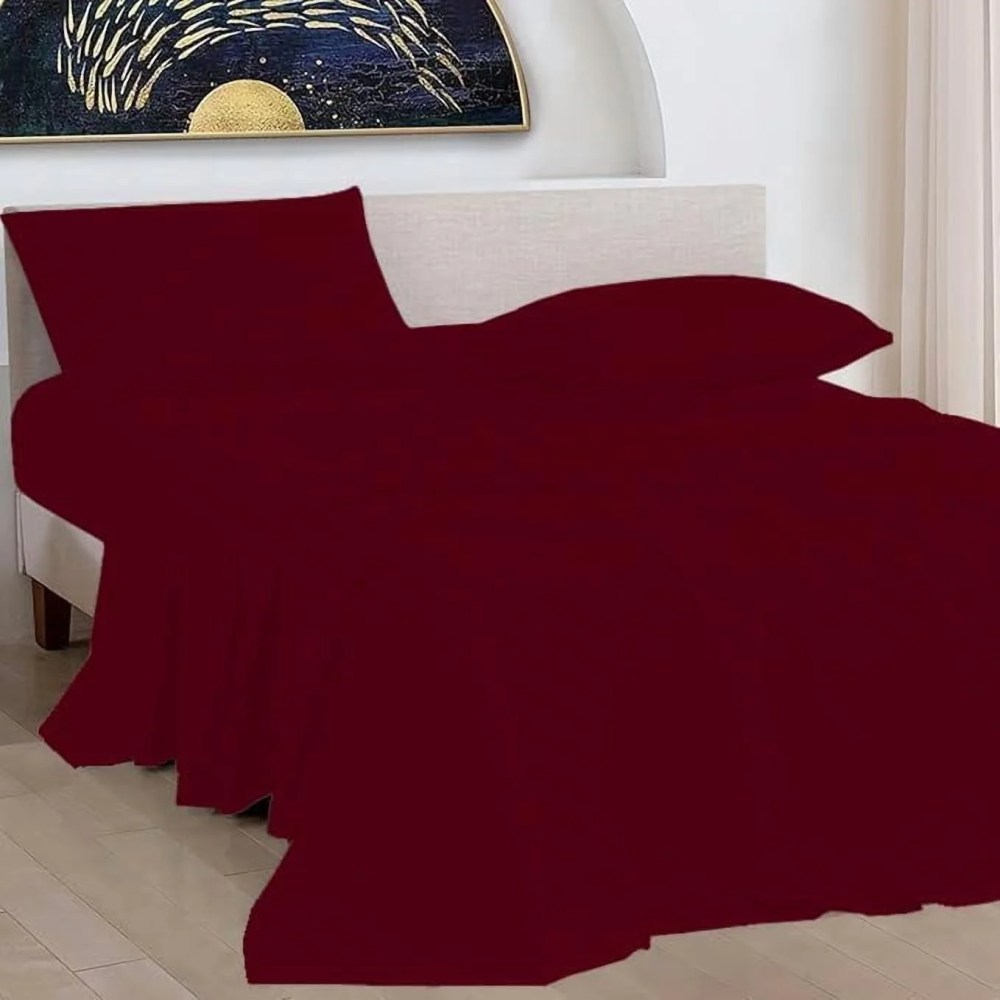 100 Pure Egyptian Cotton 800 Thread Count Sheet Set, 4 Pc Set, Sateen Weave, Hotel Collection Soft Luxury Bedding, Fits Upto 21" Inch Deep Pocket (Burgundy Stripe, California King Size)