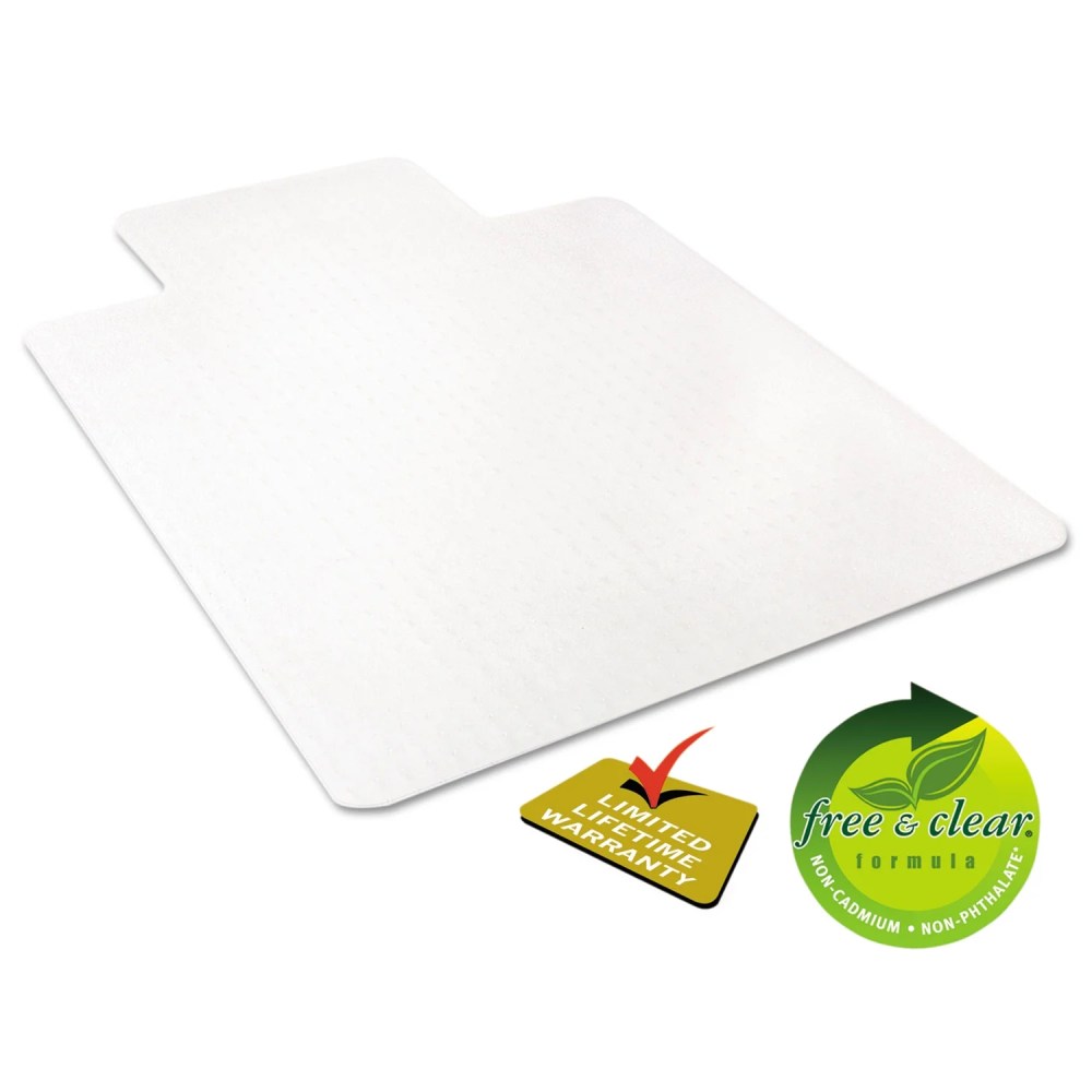 Deflecto EconoMat Occasional Use Chair Mat, Low Pile Carpet, Flat, 36 x 48, Lipped, Clear - Image 10
