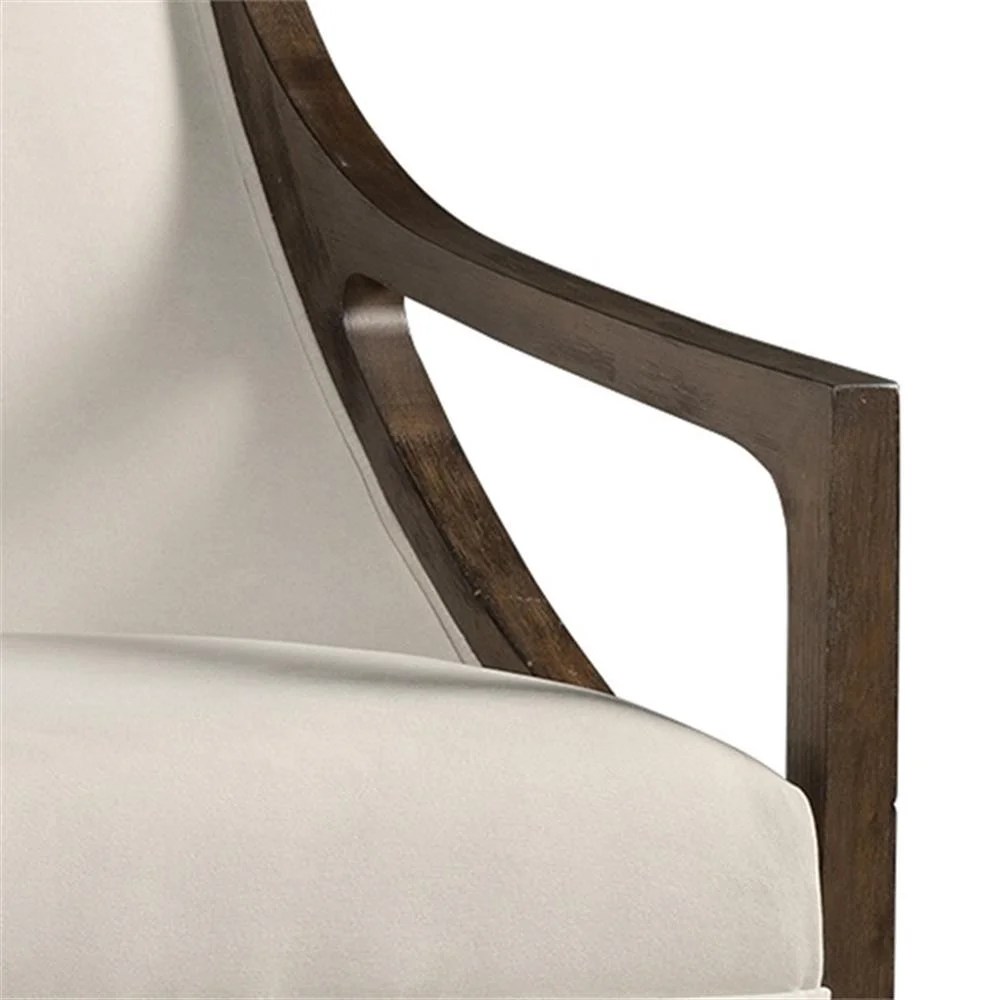 Picket House Furnishings Dayna Beige Accent Chair with Brown Frame - Image 2