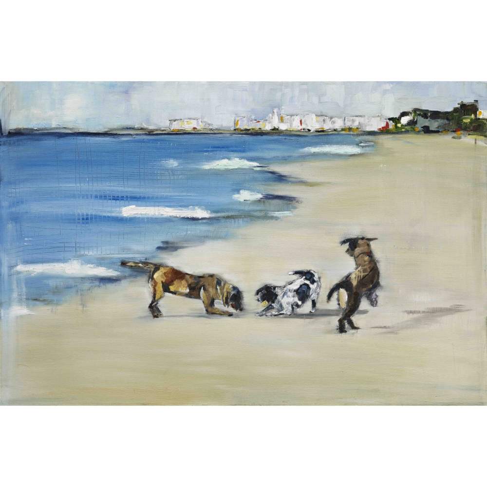 Marmont Hill Dogs' Play by Tori Campisi Canvas Wall Art - Image 2
