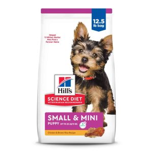 Hill's Science Diet Small & Mini Chicken & Brown Rice Dry Dog Food for Puppies, 12.5lb Bag