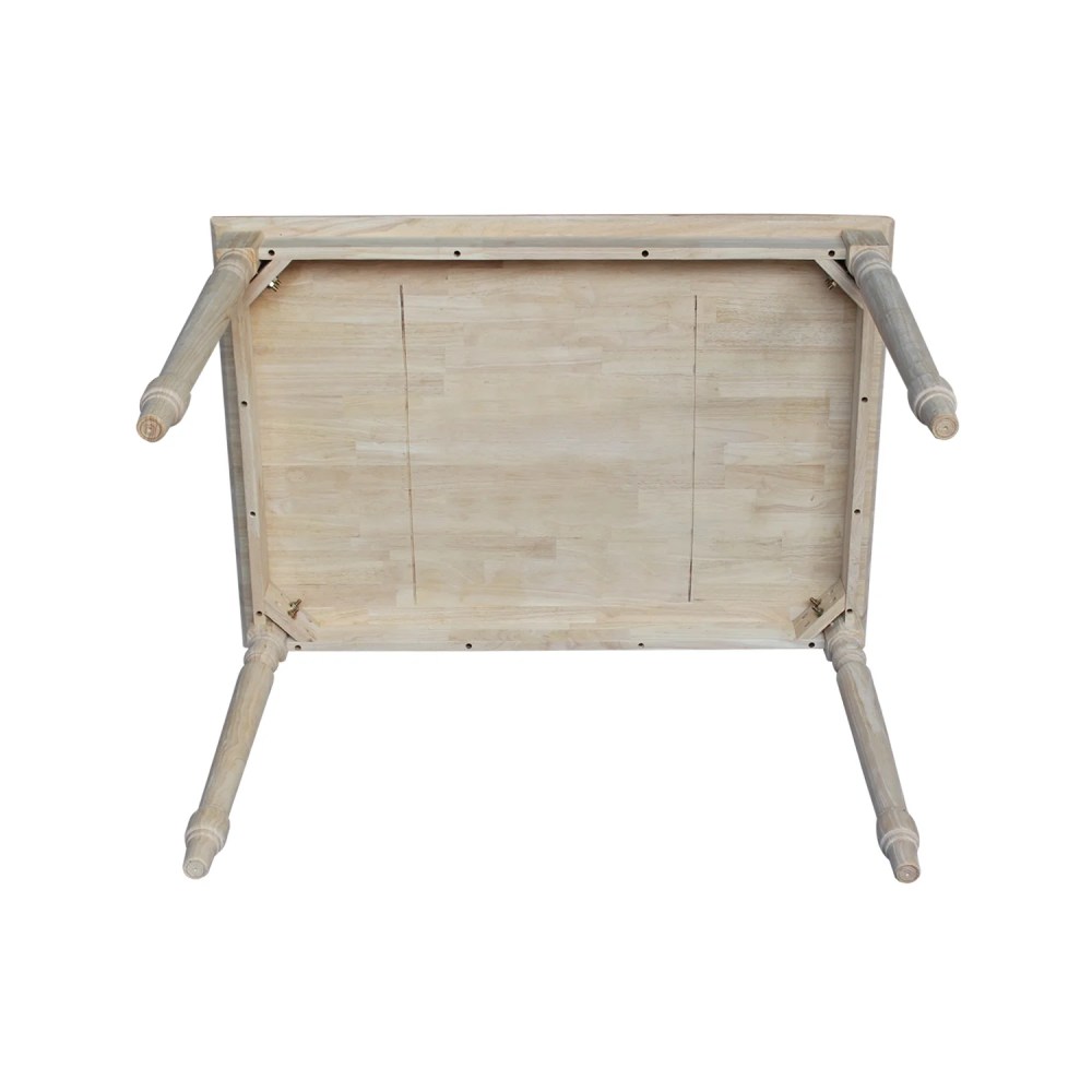 International Concepts Solid Wood Top Table - Turned Legs - Image 3