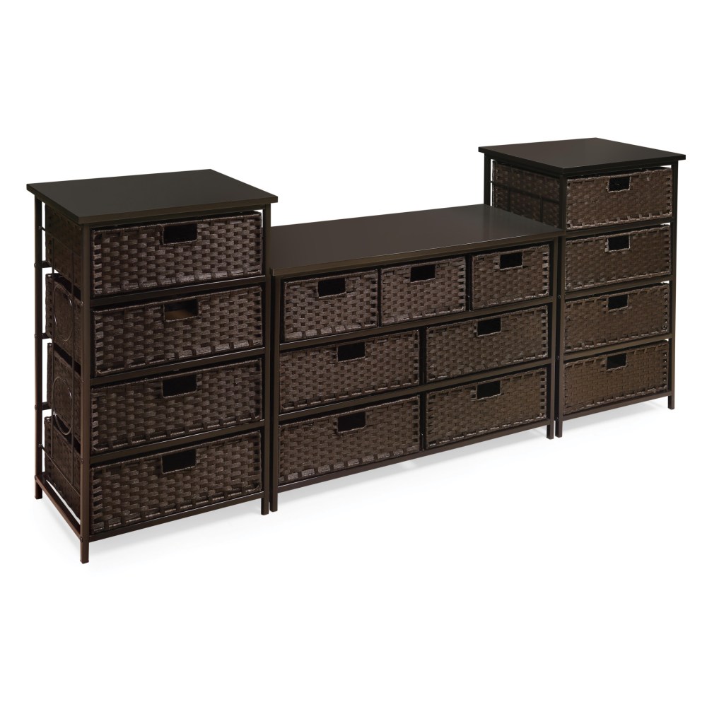 Badger Basket August Collection Tall Four Basket Storage Unit - Espresso - Image 4