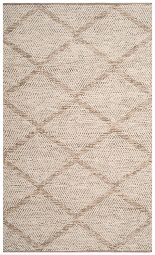 SAFAVIEH Montauk Bailey Geometric Diamond Cotton Area Rug, Beige, 9" x 12" - Image 2