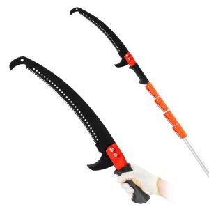 Zimtown Pole Saws for Tree Trimming,24 ft Extendable Tree Trimmers Long Handle Pruner,Sharp Steel Blade and Scissors High Branches Trimming,Tree Pruner,Tree Saw