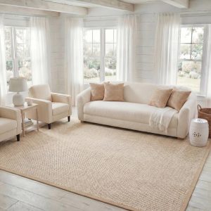 Safavieh Natural Fiber Kentigern Solid Area Rug, Marble/Linen, 8" x 10"